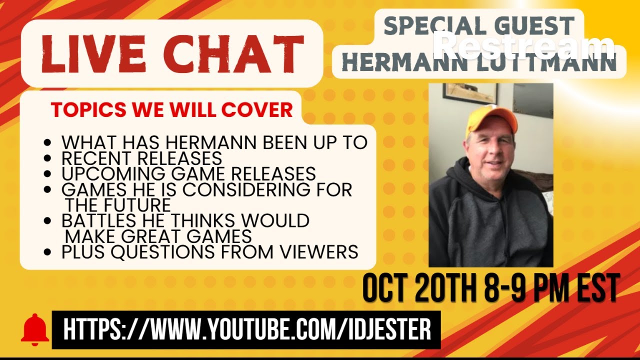 LIVE CHAT With Hermann Luttmann Talking All Kinds Of Games
