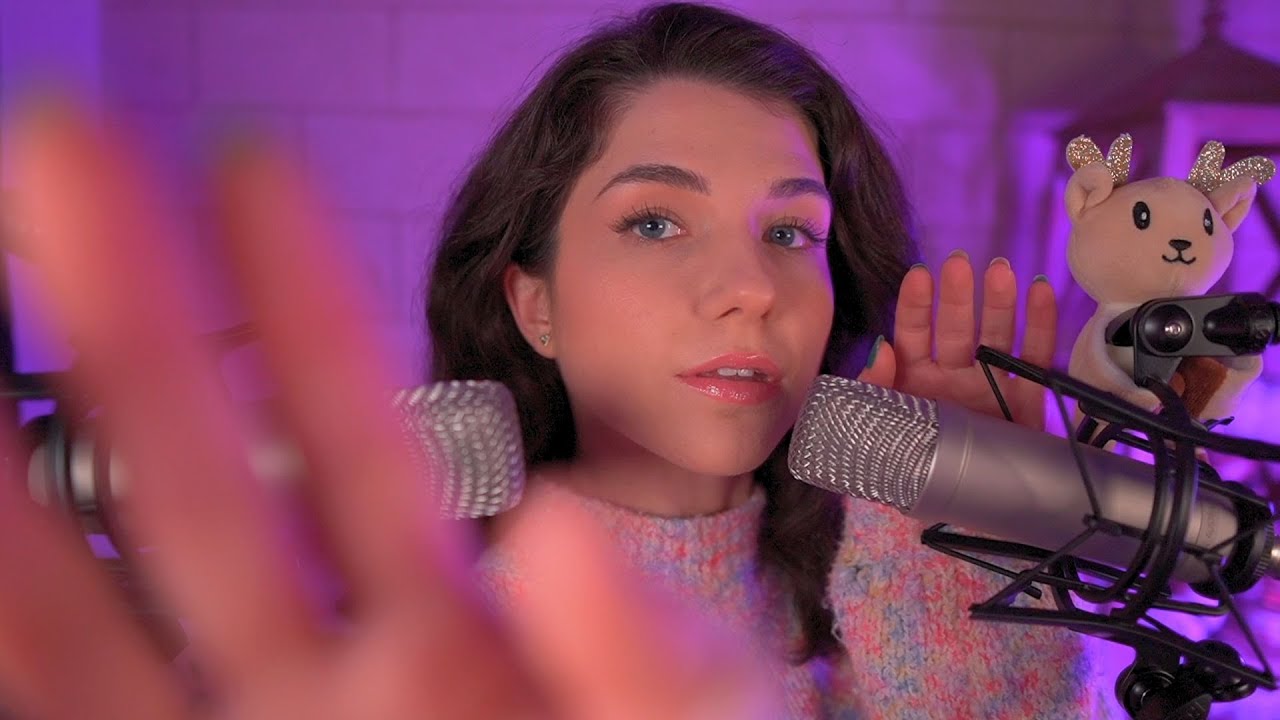 ASMR Touching your Face and Gentle Whispers (shh, it's okay, relax, sleep...) | Lonixy ASMR