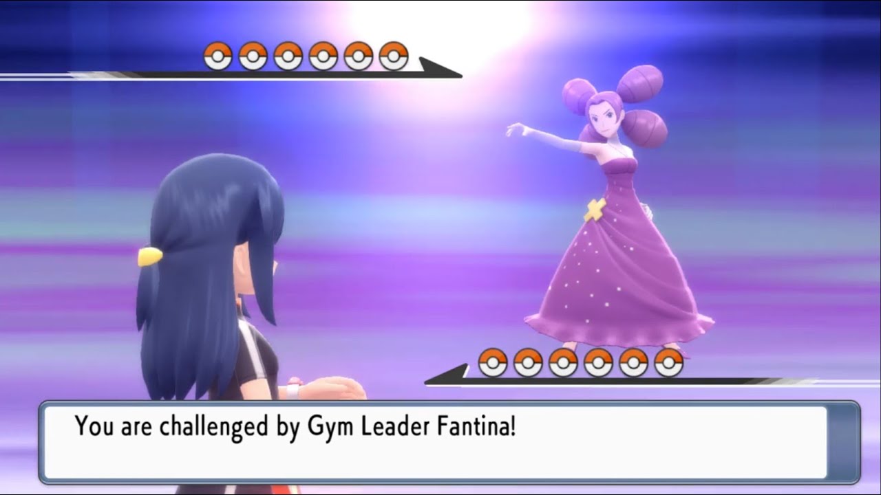 Pok&eacute;mon Brilliant Diamond  vs Gym Leader Fantina Rematch (Set Mode, No items)