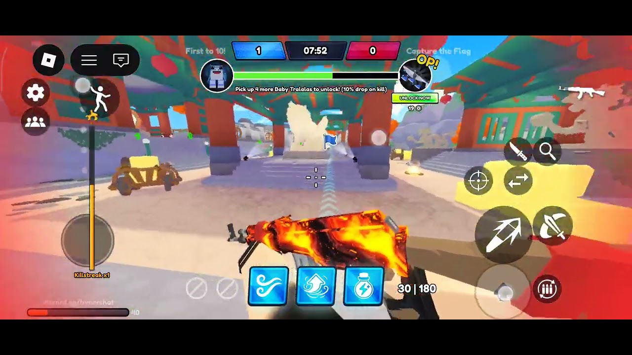 Playing hypershot (with npcs and on private server) #roblox 