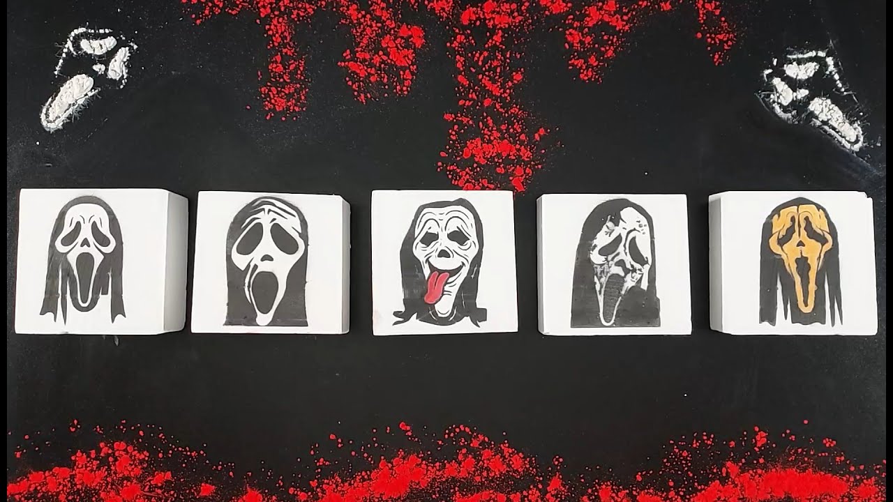 The Many Faces of Ghostface 👻🔪 | Spooky Chalk ASMR | Oddly Satisfying Gym Chalk Crumbles