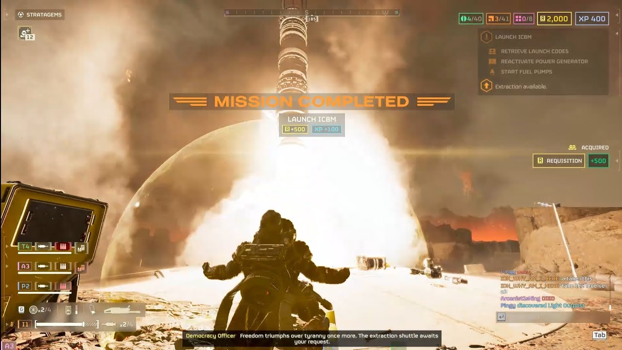 Mission archive day on Magma planet K and Polaris prime absolute Democracy against bots and bugs