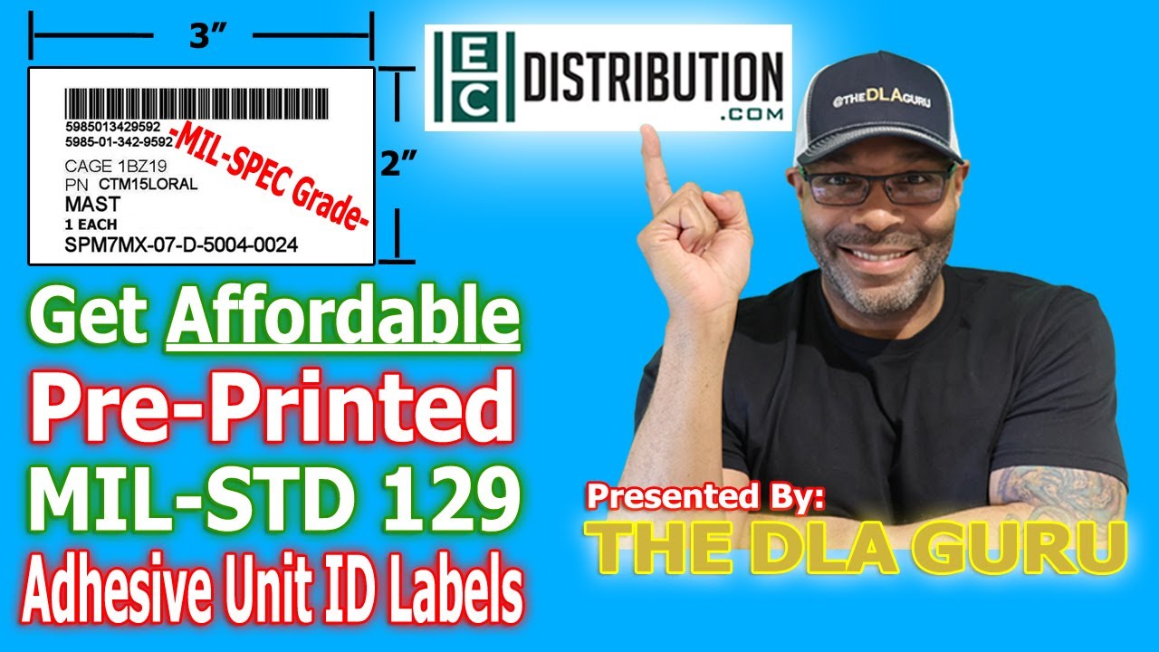 Buy AFFORDABLE - Fully Compliant Pre-Printed, 3x2 MIL-STD 129 Unit ID Labels MIL-SPEC | DLA DIBBS