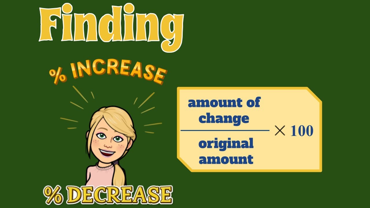 How to Find the Percent of Increase and Percent of Decrease