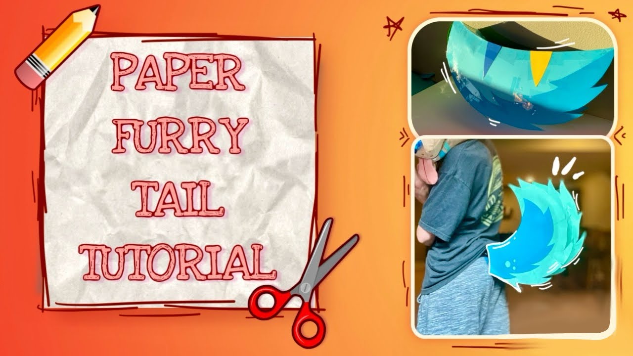PAPER FURSUIT TAIL TUTORIAL!! | please read description!! #furry #paperfursuit