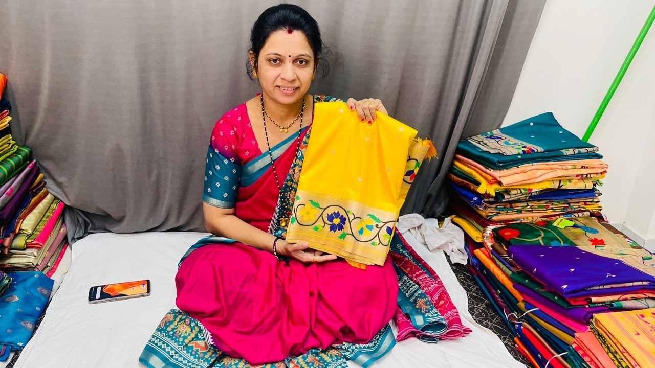 soft silk paithani live |pure silk||Wedding season | shubham paithani yeola #paithan