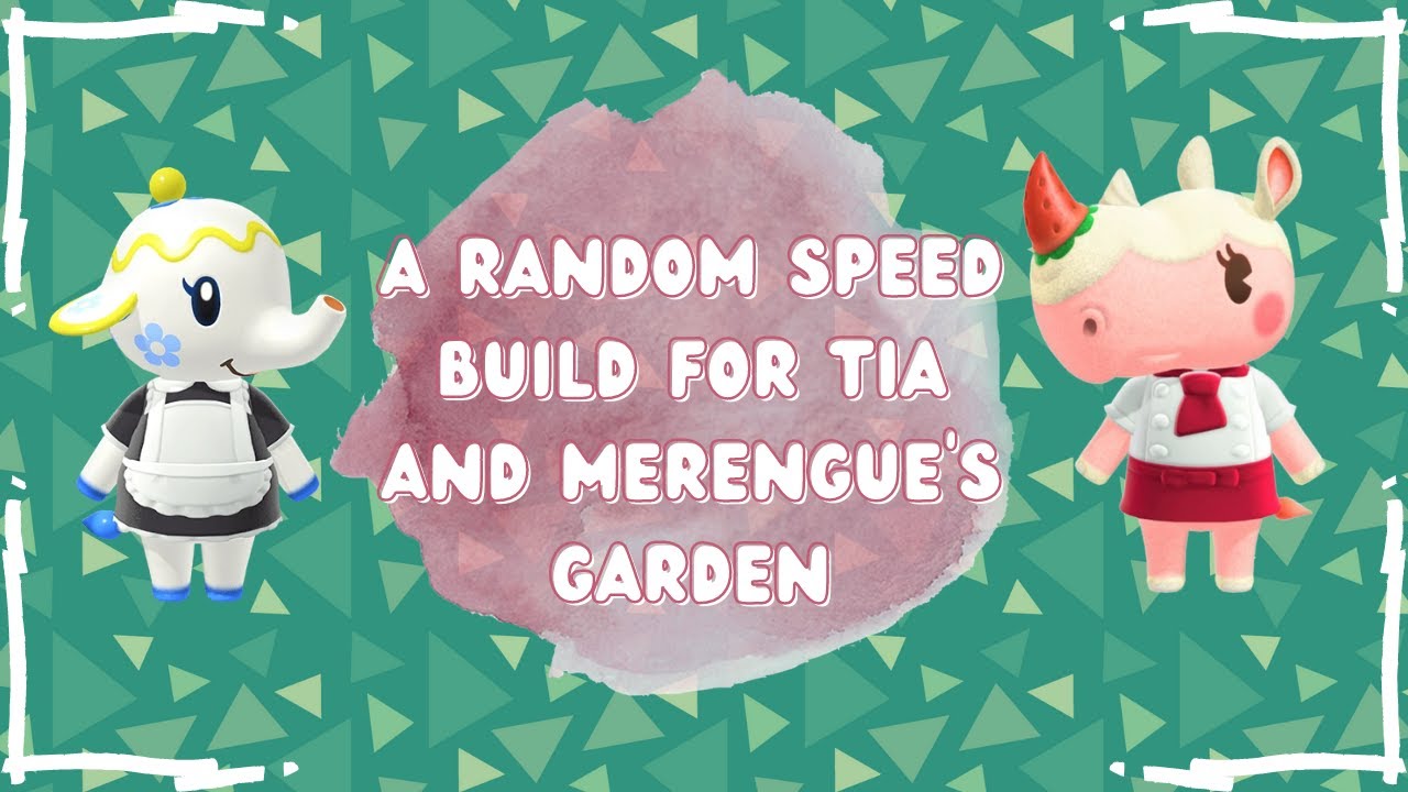 A Random Speed Build for Tia & Merengue's Garden // Animal Crossing: New Horizons