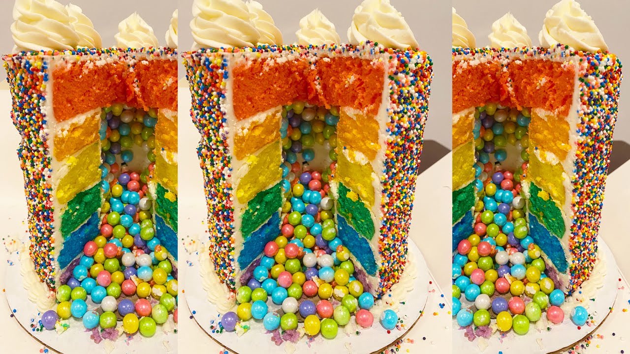How to fill a cake with candy