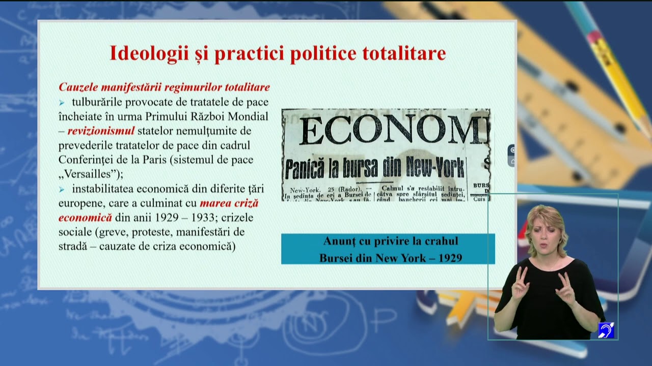 TeleŞcoala: Istorie clasa a XII-a – Secolul XX – între democraţie şi totalitarism (@TVR2)