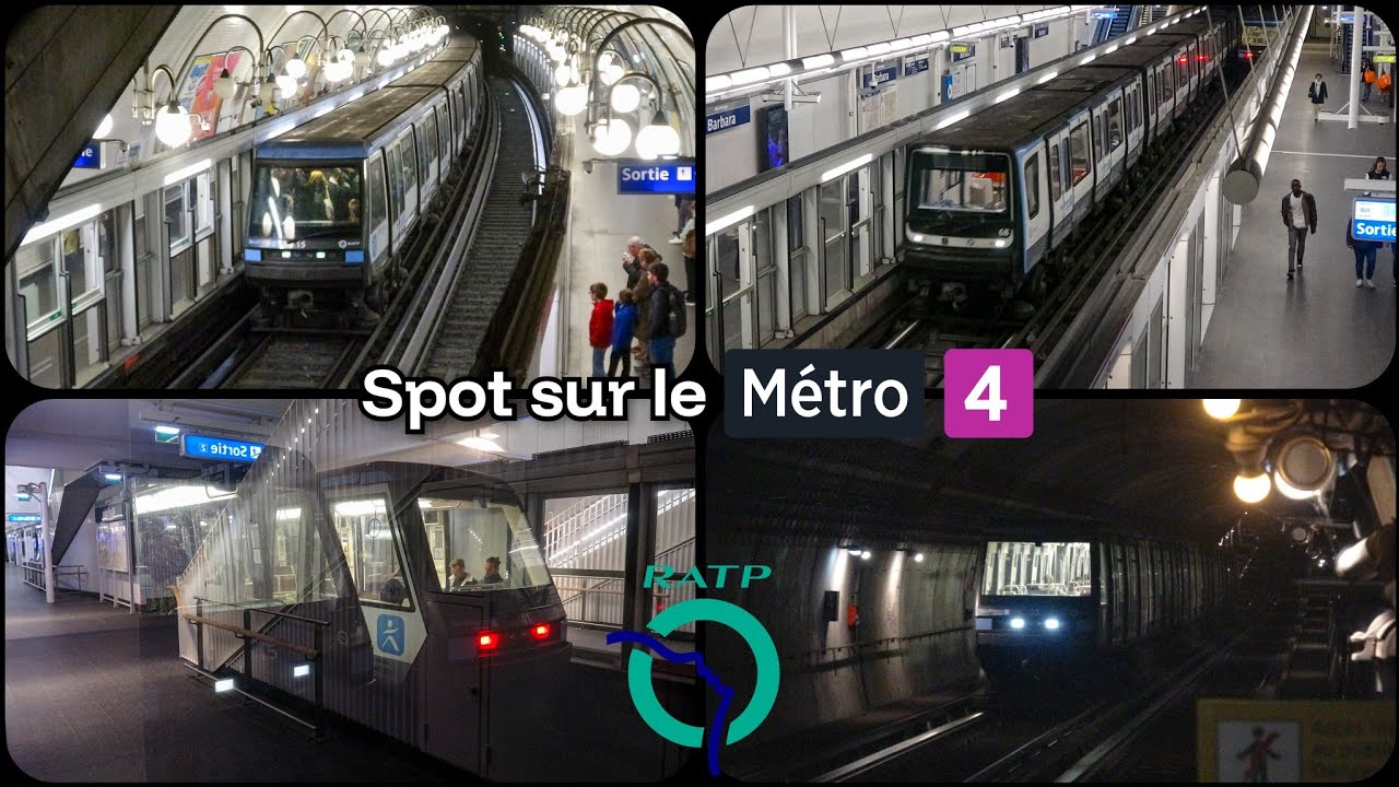 M&eacute;tro de Paris / Passages de MP89 CA, MP05 et MP14 sur la ligne 4 !