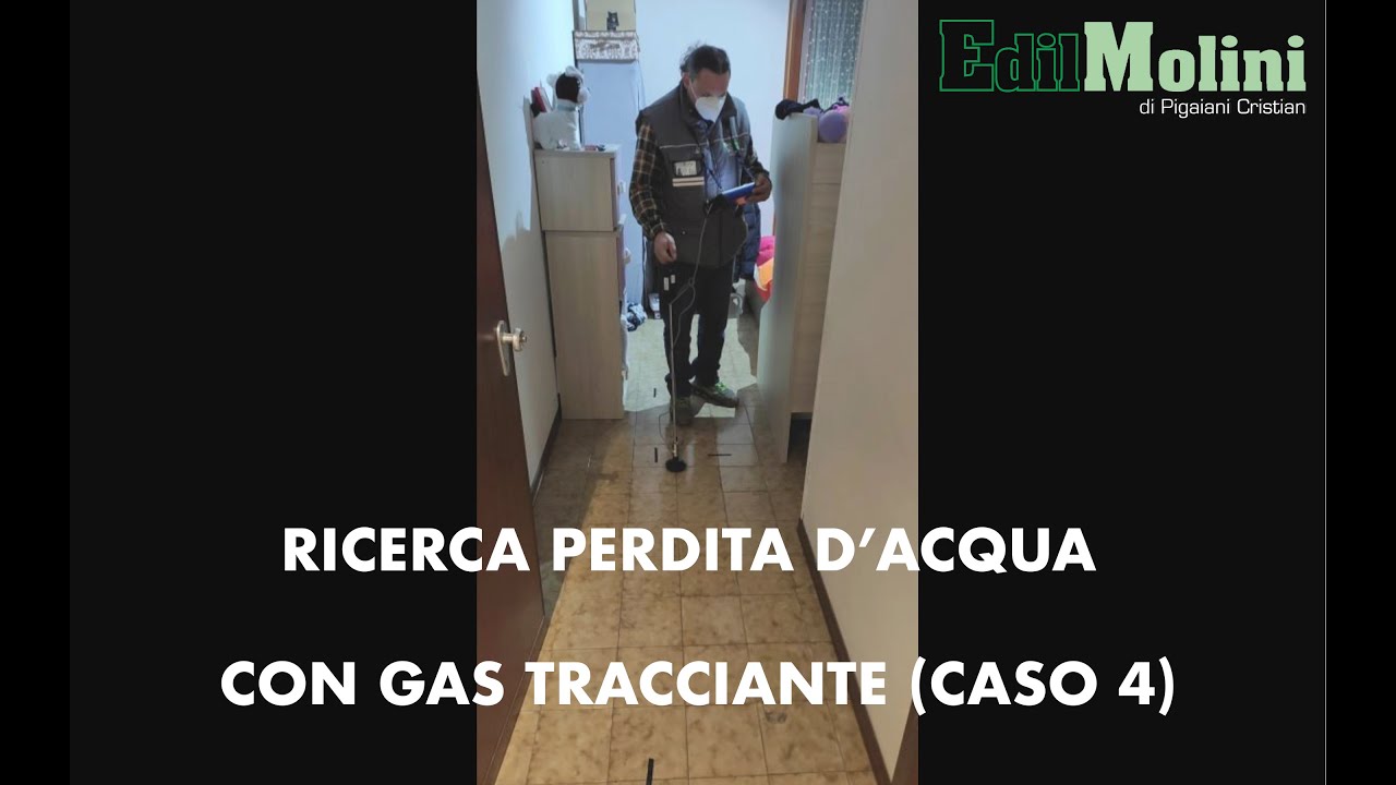 Ricerca perdita d'acqua  con gas tracciante (Caso 4)