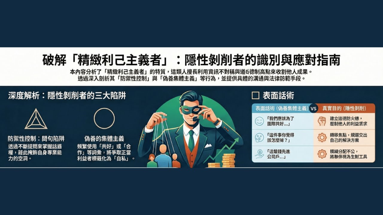 精緻利己者應對指南