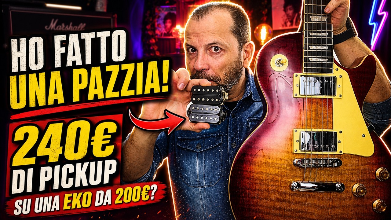 HO FATTO UNA PAZZIA! Ho montato 2 Pickup GIBSON da 240€ sulla  EKO VL480. Chitarra da 200€
