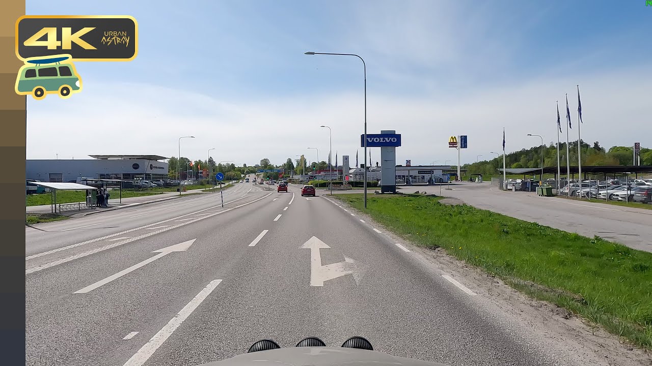 [Driving] Zipping past Rosersberg into Upplands Väsby (Sweden) (20 May, 2023)