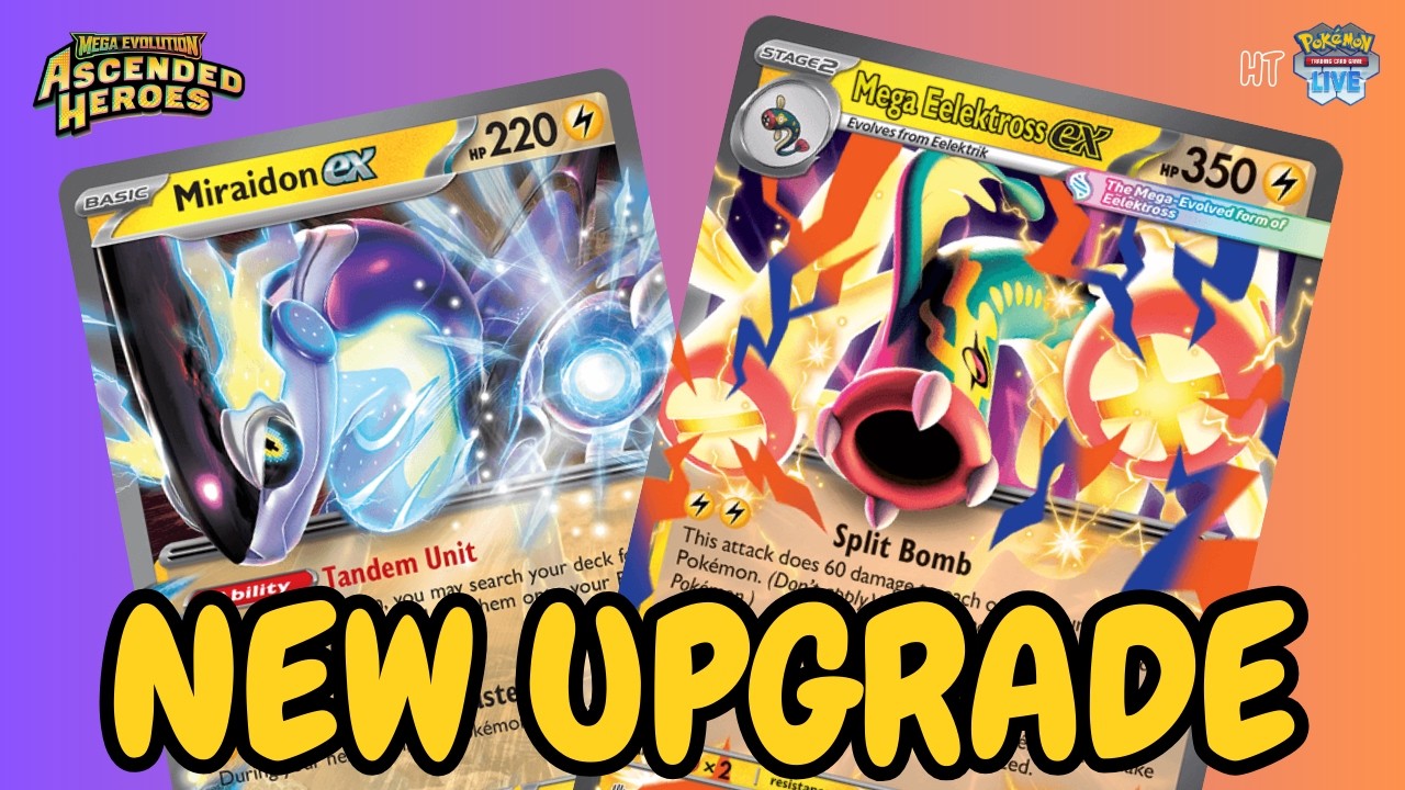 New Lightning Upgrade! Mega Evolution! Ascended Heroes! Mega Eelektross/Miraidon Decklist + Gameplay