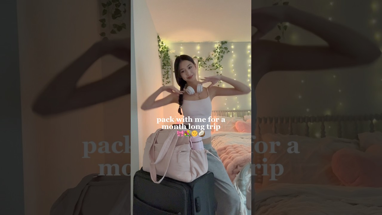 forgot to post thiss but pack w me!🤍 #vacation #grwm #packing #haul #vlog #skincare #asmr #makeup