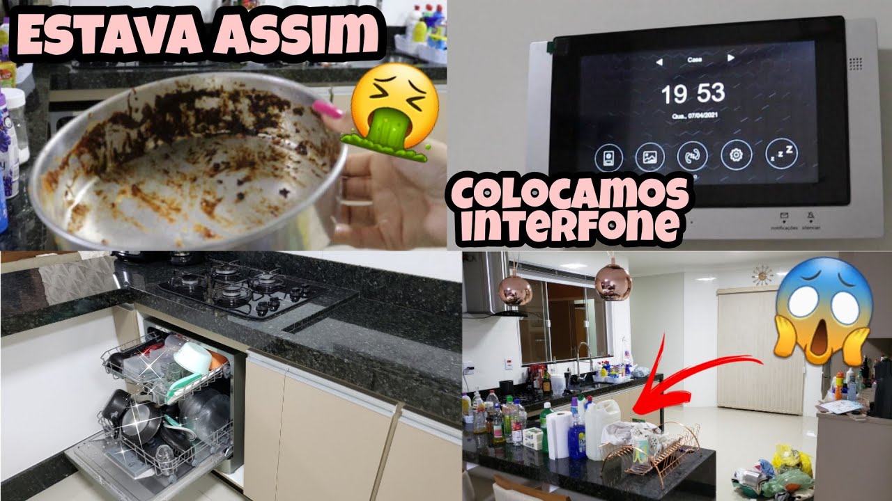 USEI A MAQUINA DE LAVAR LOUÇAS PELA PRIMEIRA VEZ / ORGANIZAÇÃO DA COZINHA/ AGORA TEMOS INTERFONE