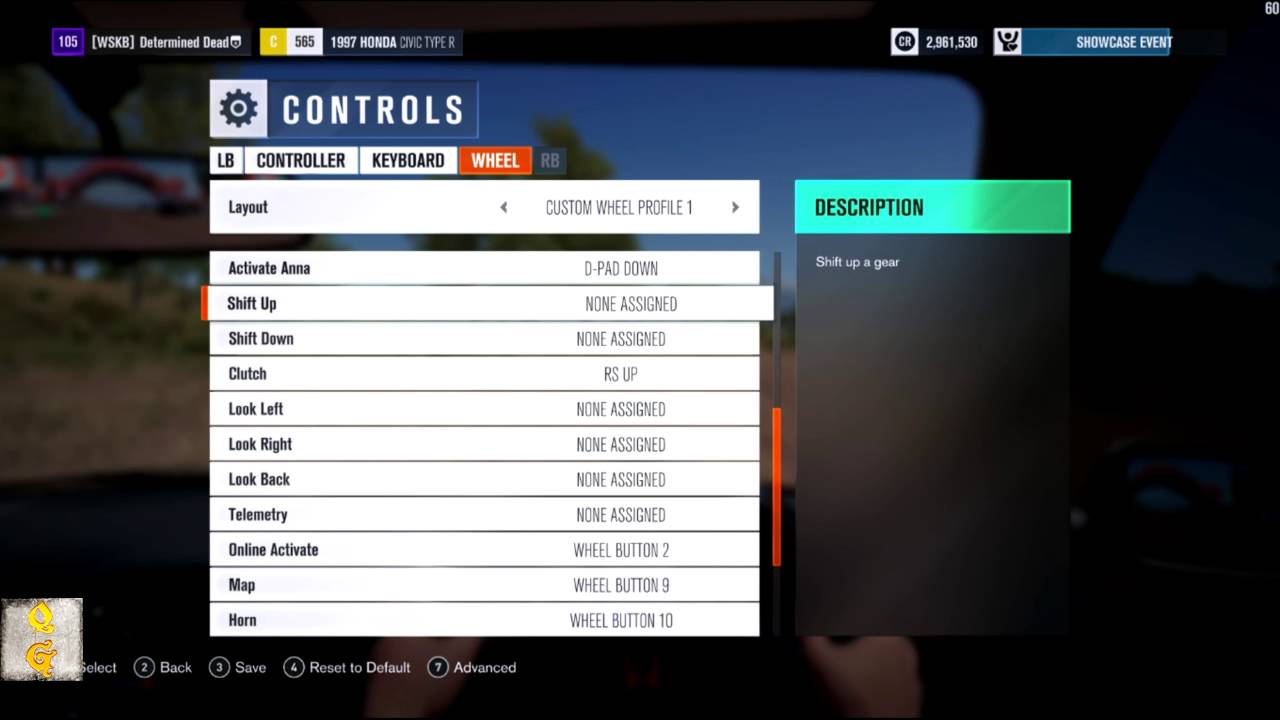 Forza Horizon 3 Custom Controls