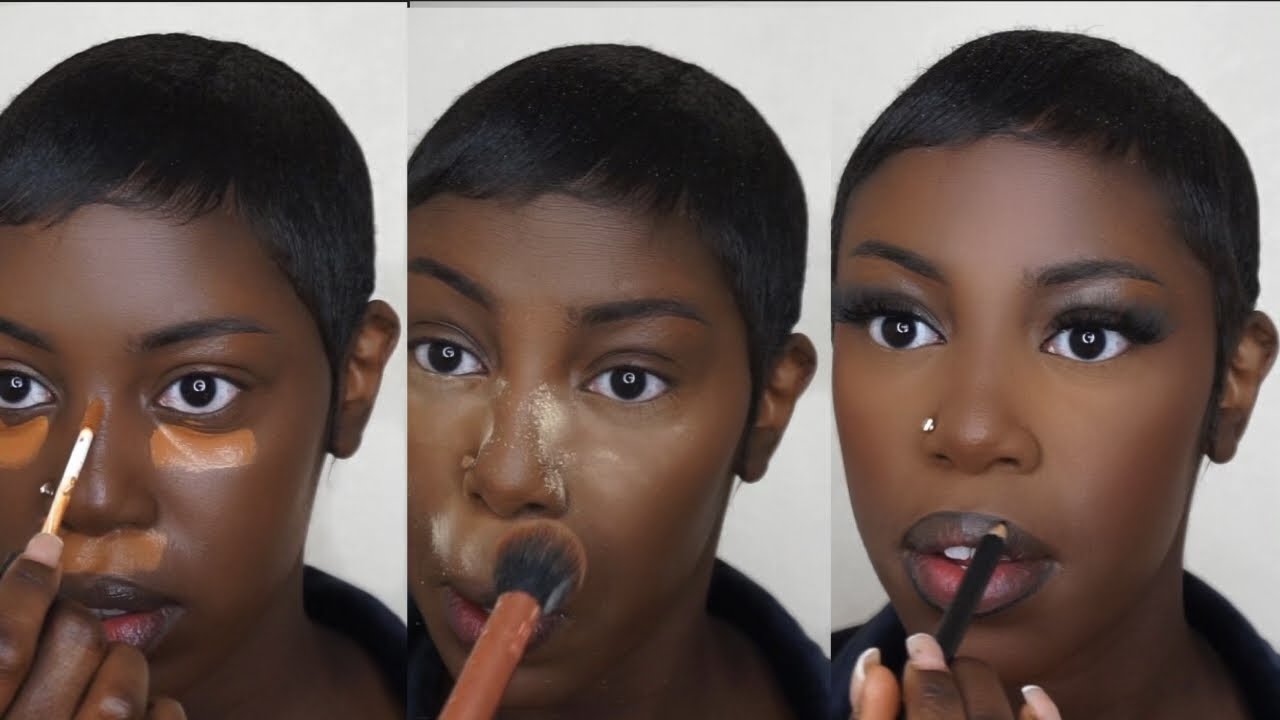 EASY STEP BY STEP EVERYDAY MAKEUP TUTORIAL | DARKSKIN