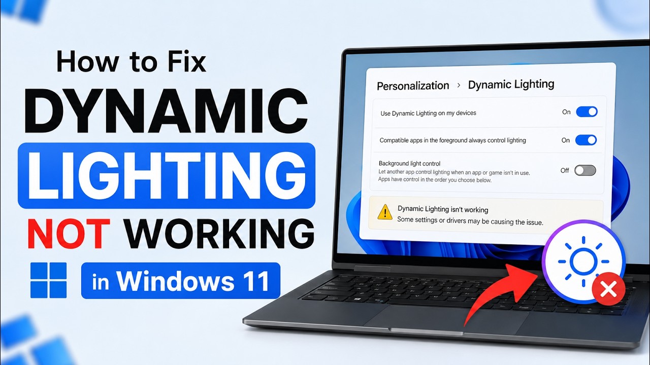 How to Fix Dynamic Lighting Not Working in Windows 11
