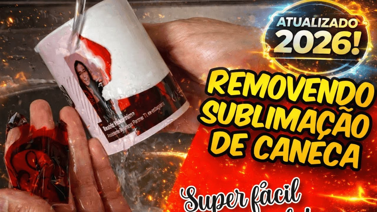 Removendo Sublimação de Canecas - Super Fácil e Rápido!