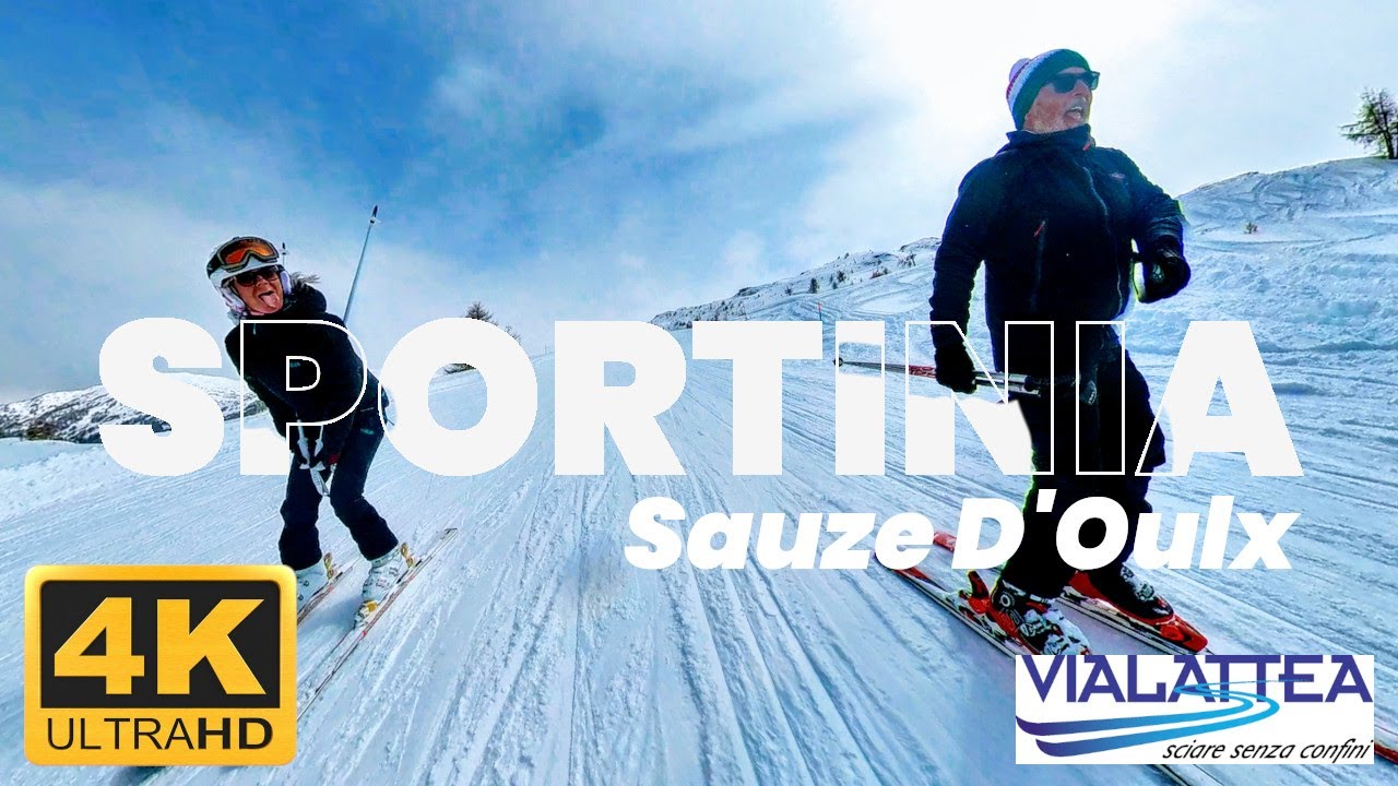 Sauze D'Oulx - Skiing the easiest route back to Sportinia via the Rocce Nere Chairlift