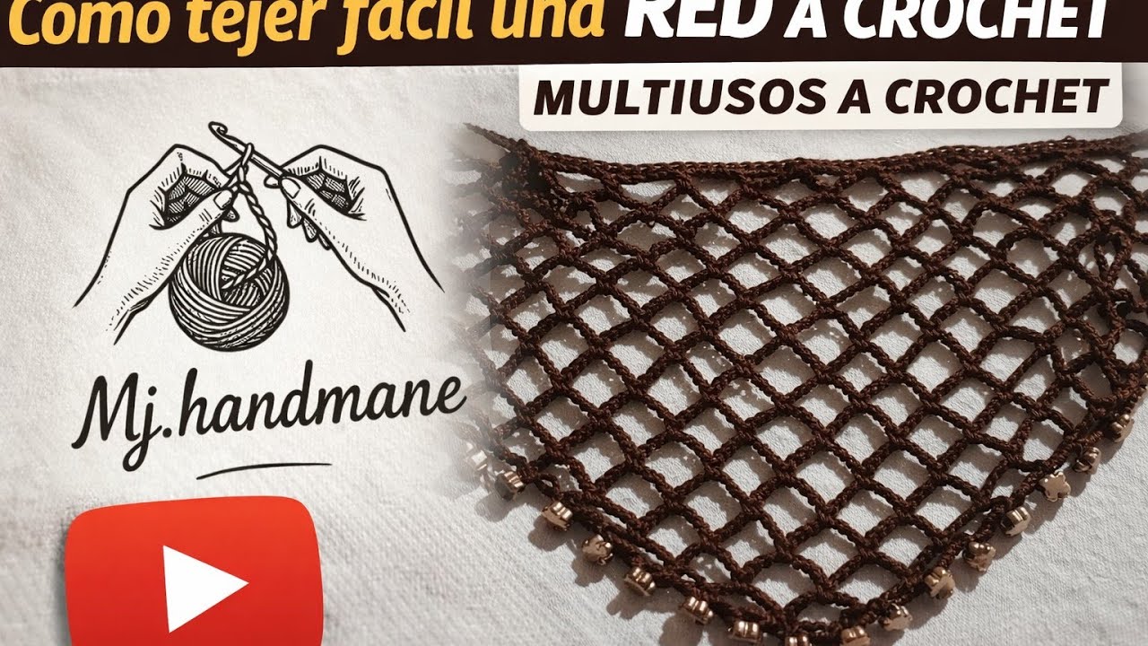 Cómo tejer una RED a crochet 🧶 | Punto de red MULTIUSOS paso a paso
