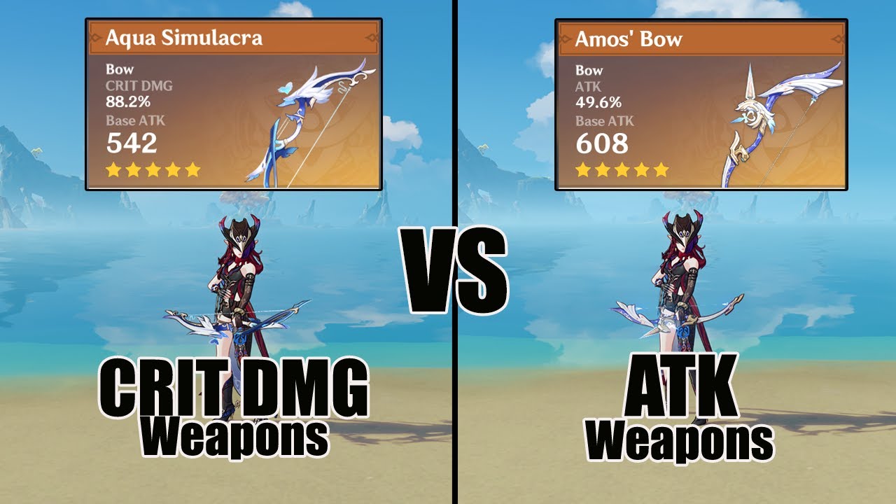 Chasca Crit DMG Weapon vs ATK Weapon - Genshin impact