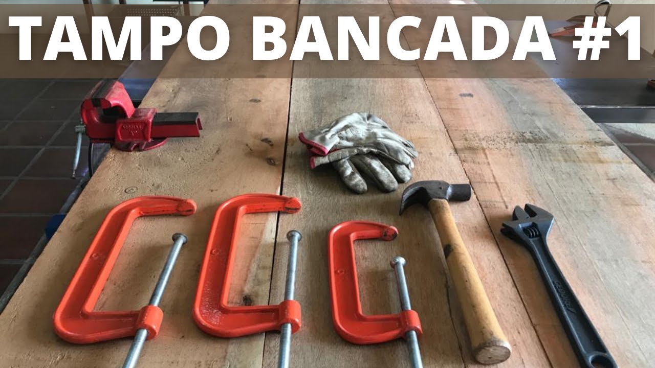 COMO FAZER BANCADA COM TAMPO DE MADEIRA PARTE 01, BANCADA DE TRABALHO, BANCADA OFICINA, BANCADA.