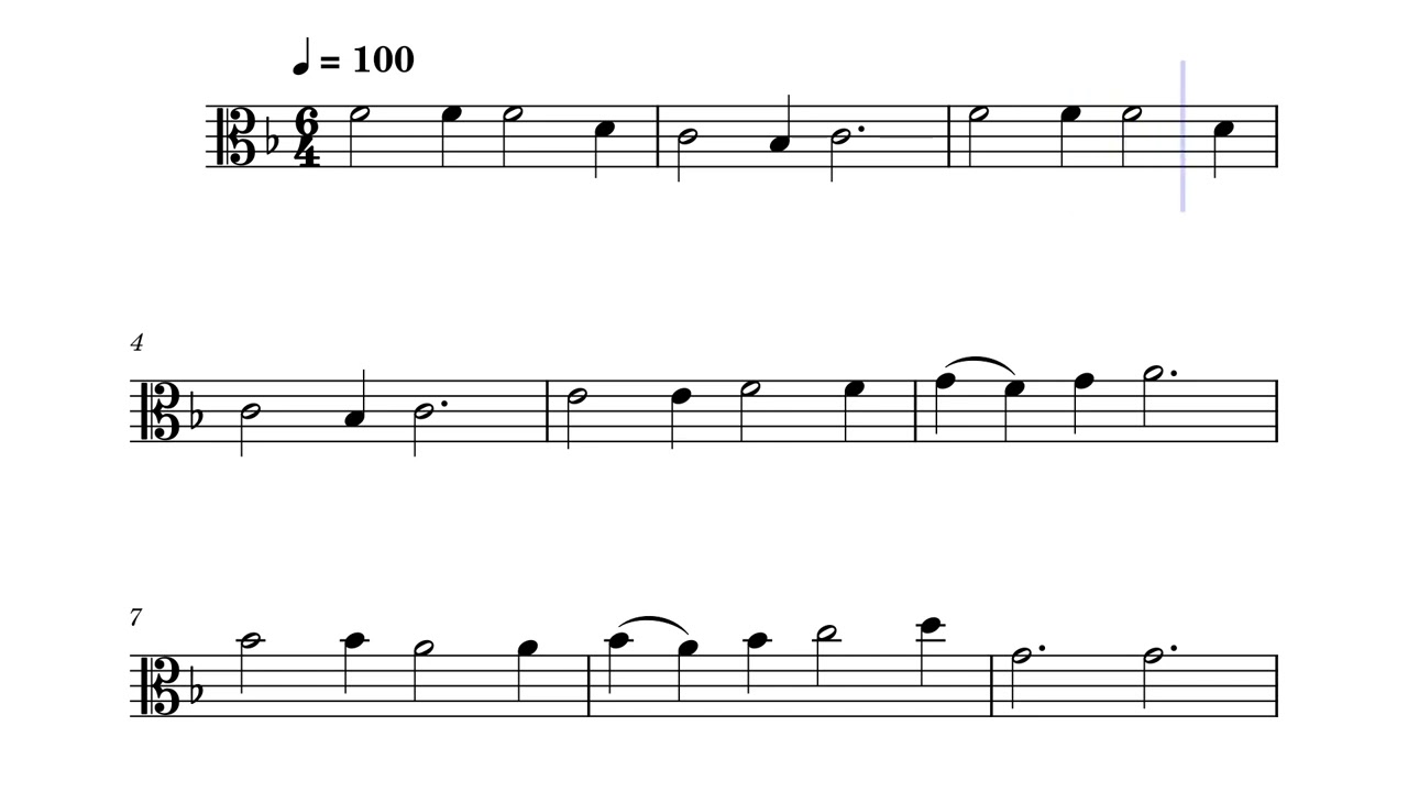 Himno#51 Nuestro sol se pone ya #viola #musicsheet 