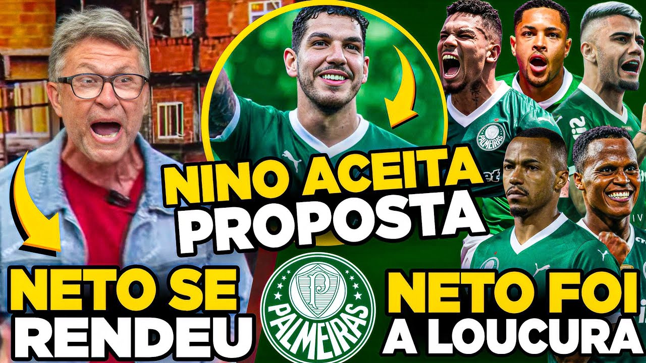😱 NETO de BOCA ABERTA com REFORÇOS do PALMEIRAS! NINO ACEITA a PROPOSTA do VERDÃO e VAI FECHAR...