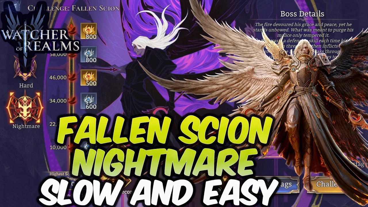 Fallen Scion Nightmare Difficulty slow and easy Method | Watcher of Realms