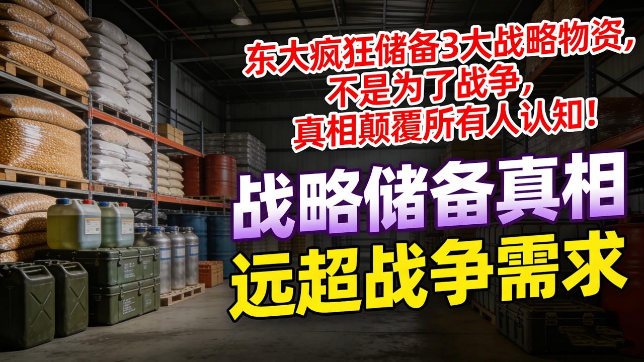 中国疯狂储备3大战略物资，不是为了战争，真相颠覆所有人认知#中国战略储备#全球财富分配#去美元化加速#黄金破5000美元#AI改变就业#人民币国际化#全球大变局#普通人机遇#工业强国中国#美元霸权终结