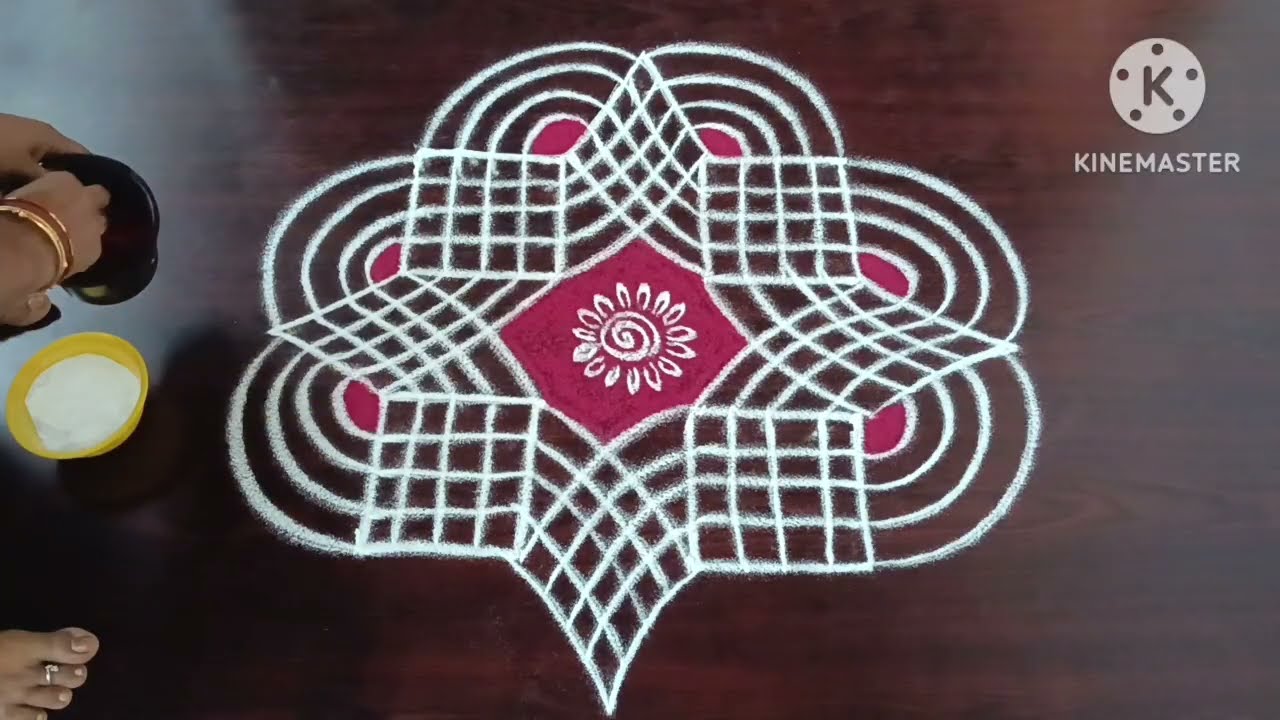 தைச்செவ்வாய் ஸ்பெஷல் படிக்கோலம்//Simple & easy festival rangoli designs//Lathakolam