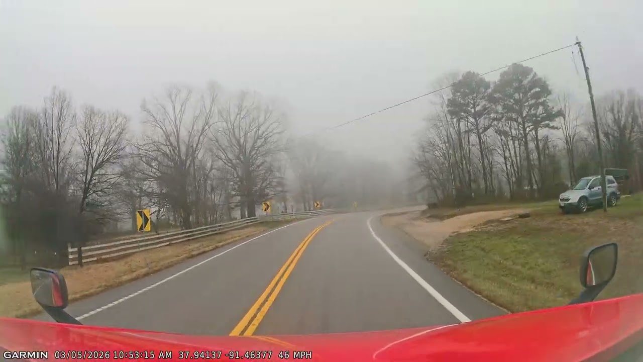 Take a ride with me through the hilly, curvy Ozarks. Missouri route 8 from Steeleville to St James