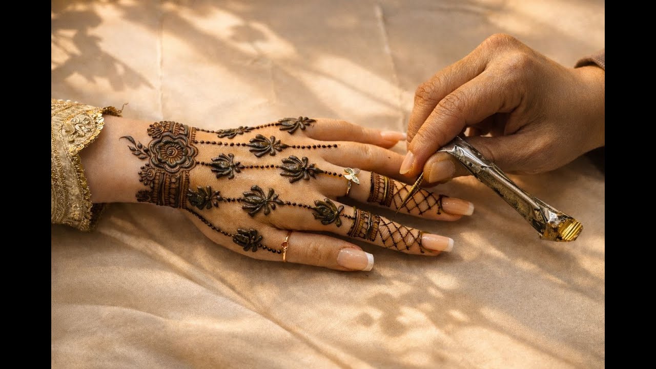Easy And Simple Lotus Henna | Back Hand Henna Design Tutorial #henna  @HennabyAyshaNavaz