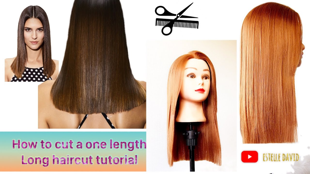 Coupe au carr&eacute; long tutoriel /one length haircut / Corte cuadrado largo tutorial