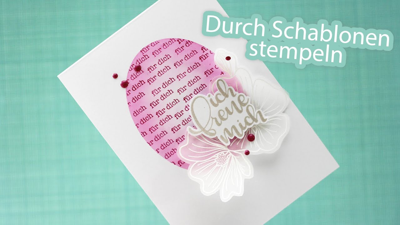 Hintergrundidee: Durch Schablonen stempeln