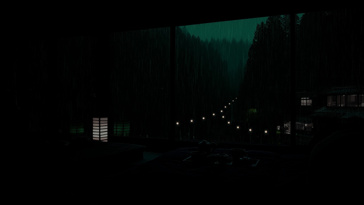Quiet Forest Rain Sounds with Gentle Ambience 🌧 (No Ads) | Calm Dark Bedroom Sounds for Deep Sleep