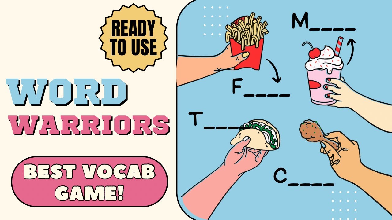 New: Word Warriors! BEST Vocabulary Warm up Game (beginners) NO-PREP