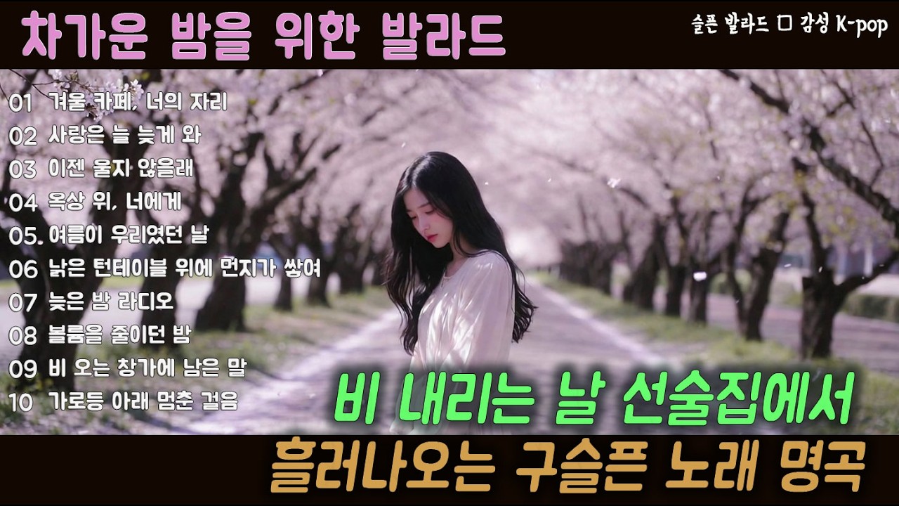 [K-POP] 복잡한 마음을 달래는 선술집 이별 발라드 플레이리스트 20곡｜슬픈 발라드 · 감성 K-pop · #발라드 #이별노래 #감성음악