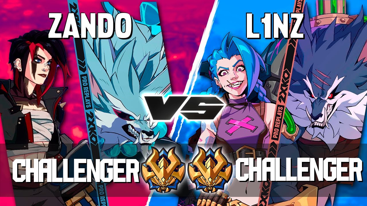 2XKO ▰ ZANDO (Warwick-Vi) vs L1NZ (Jinx-Warwick) ▰ 2XKO Pro level replays
