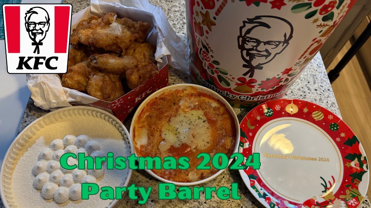 KFC Japan - Christmas 2024 - Trying the Party Barrel Meal