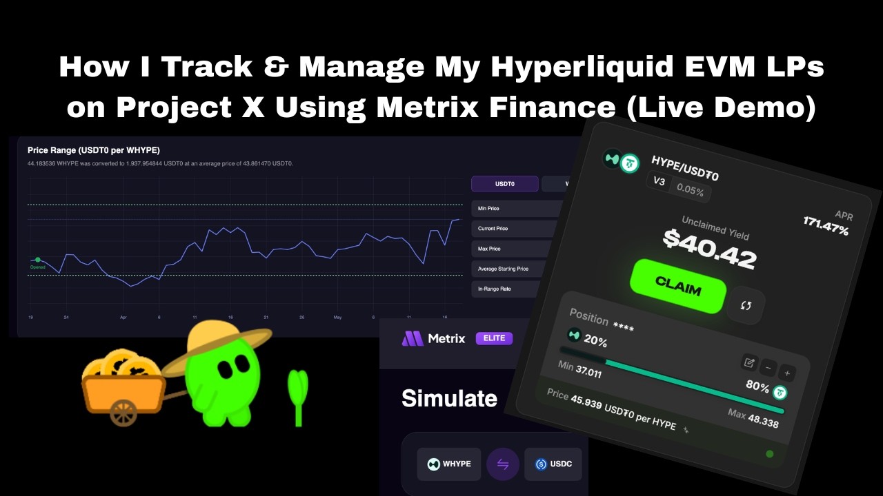 How I Track & Manage My Hyperliquid EVM LPs on Project X Using Metrix Finance (Live Demo)