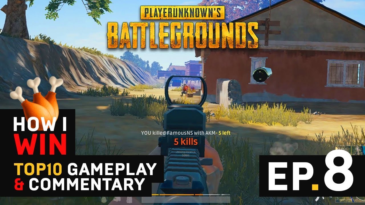PUBG FPP - TOP10 Gameplay with commentary
