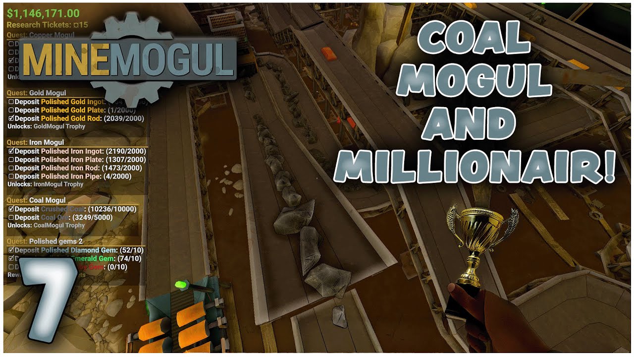 WE BECAME MILLIONAIRS AND COAL MOGUL TROPHY! - MINE MOGUL
