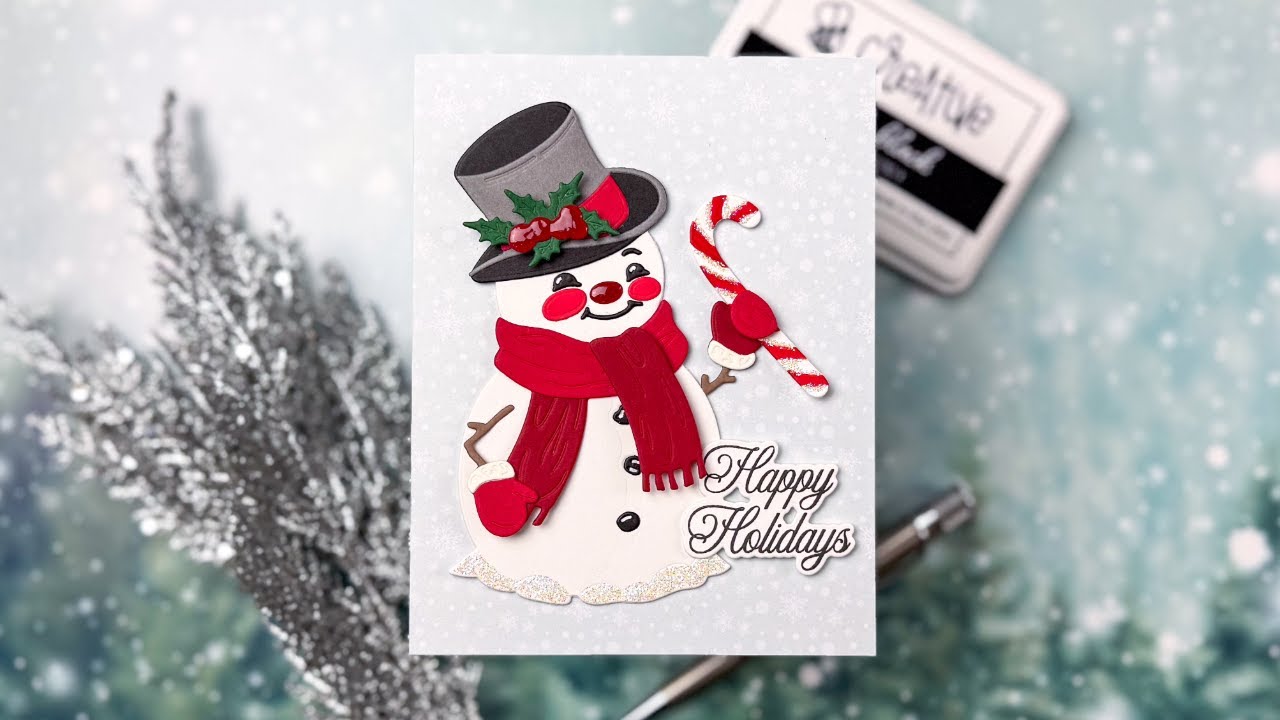 Vintage Snowman Card with Classic Holiday Charm