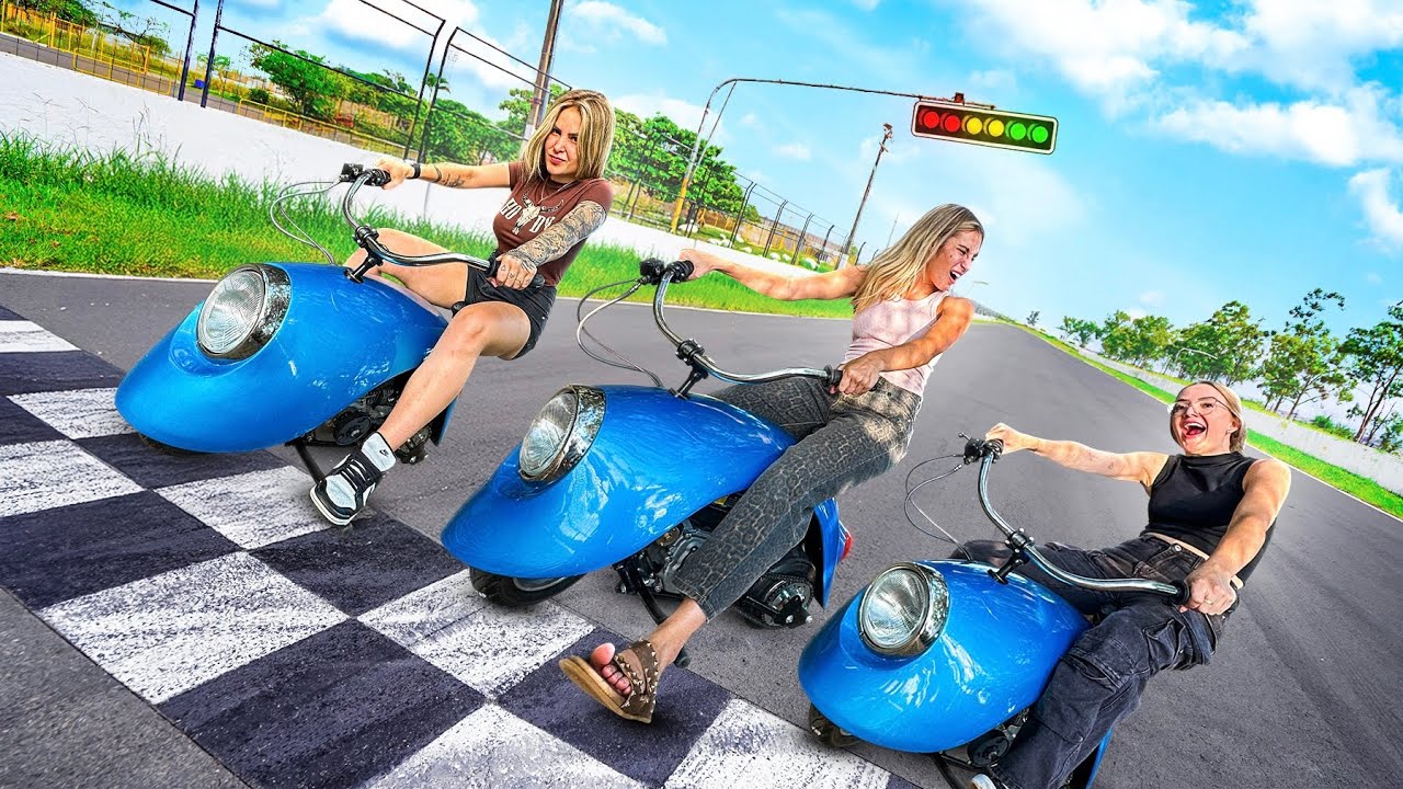 CORRIDA COM A FUSCONETA VALENDO P!X: Quem foi a mais rápida? 🔥