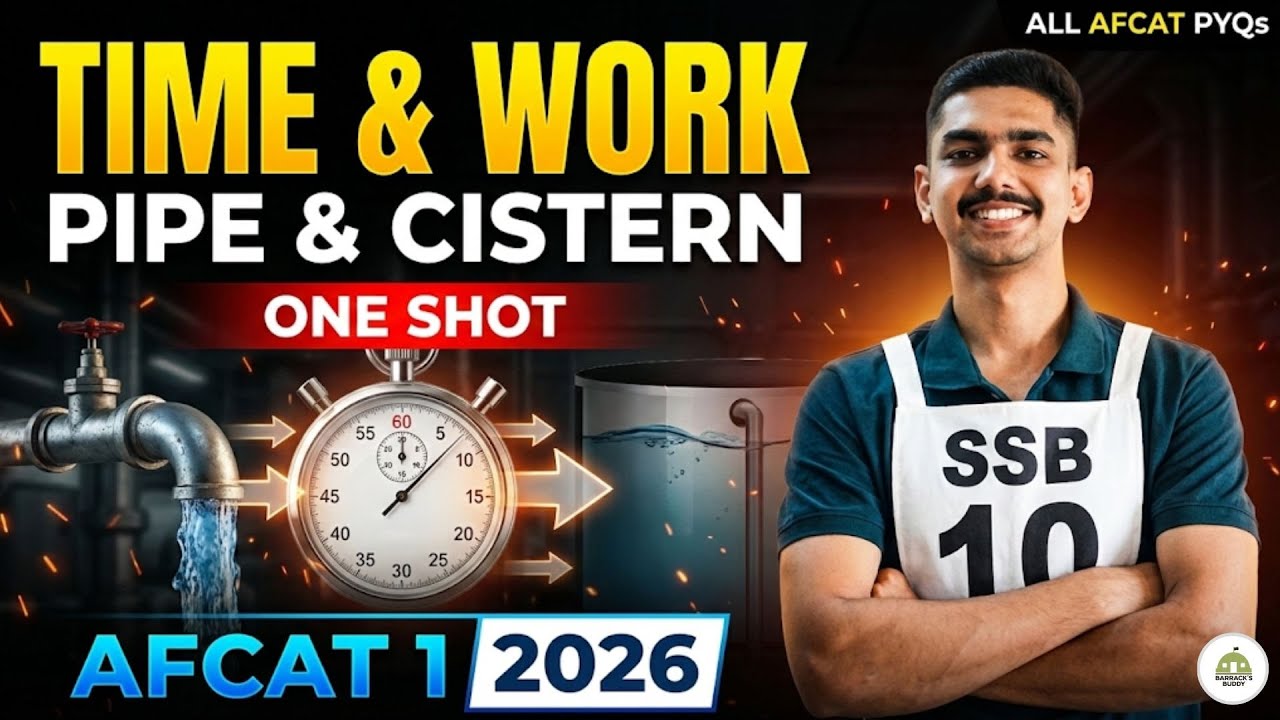 Complete Time and Work + Pipe and Cistern in One Shot | AFCAT 1 2026