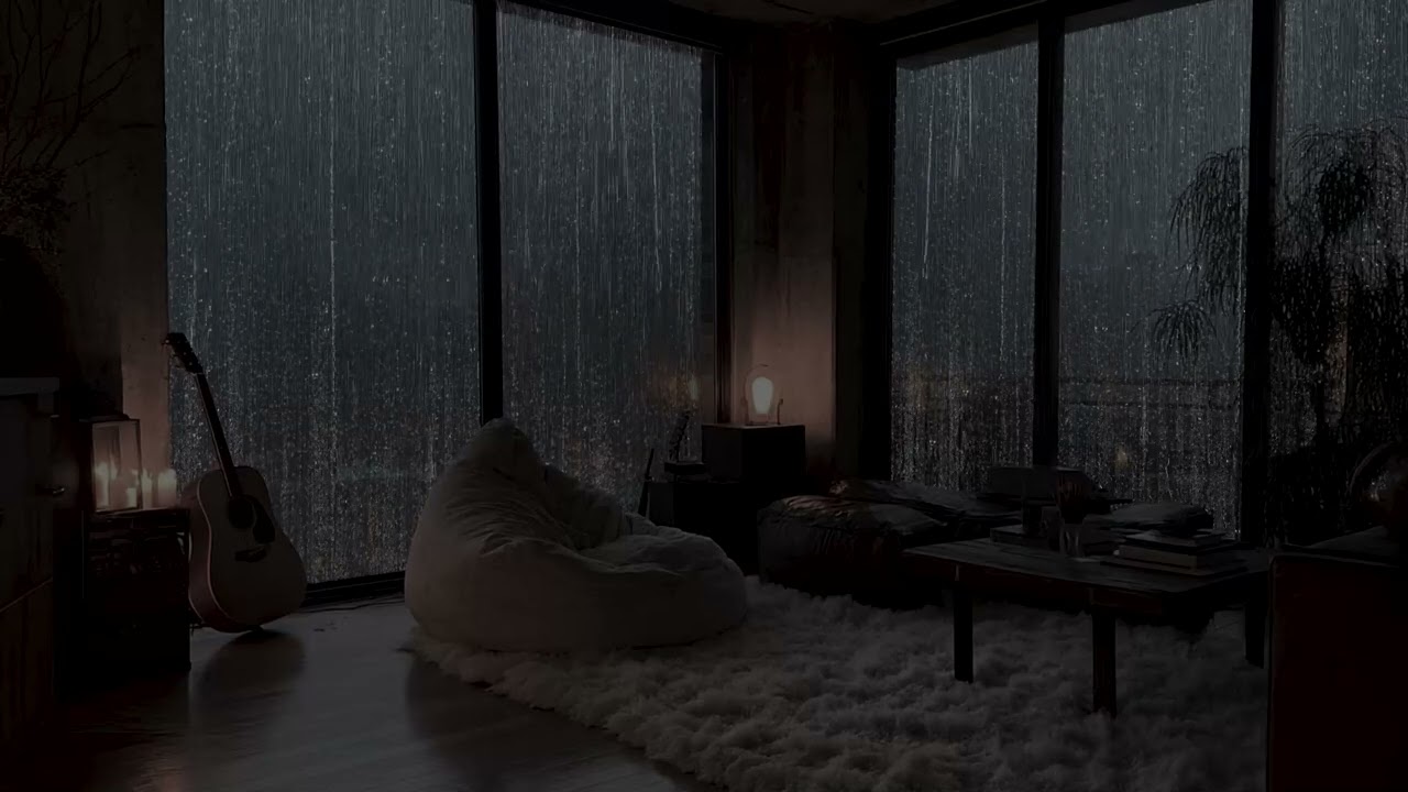 Rain on Glass in a City at Night &ndash; Ambient Rain Sounds for Deep Sleep, Calm Study & Peaceful Mind